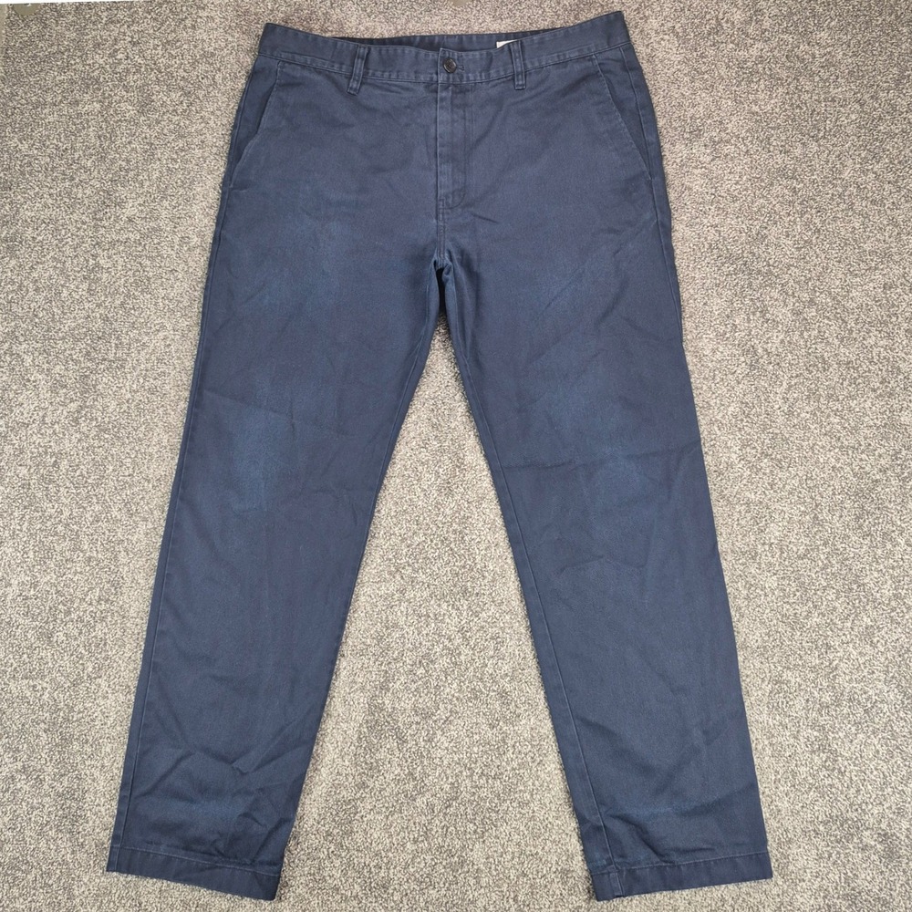 Outerknown Chino Pants Mens 36 Navy Blue Organic Cotton Recycled Polyester